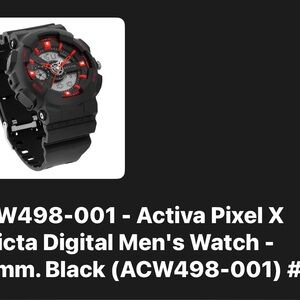 Activa Invicta Pixel X Black and Red Smartwatch